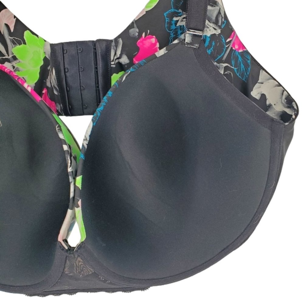 torrid Curve T-Shirt Push-Up Floral Print 360° Back Smoothing Bra Plus Curvy 44F - Picture 14 of 15